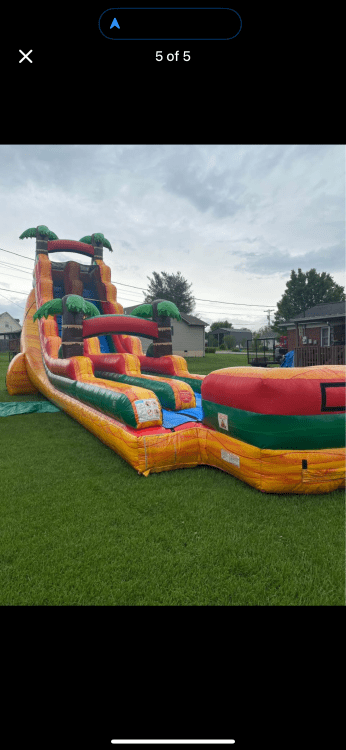 Single lane 22ft water slide